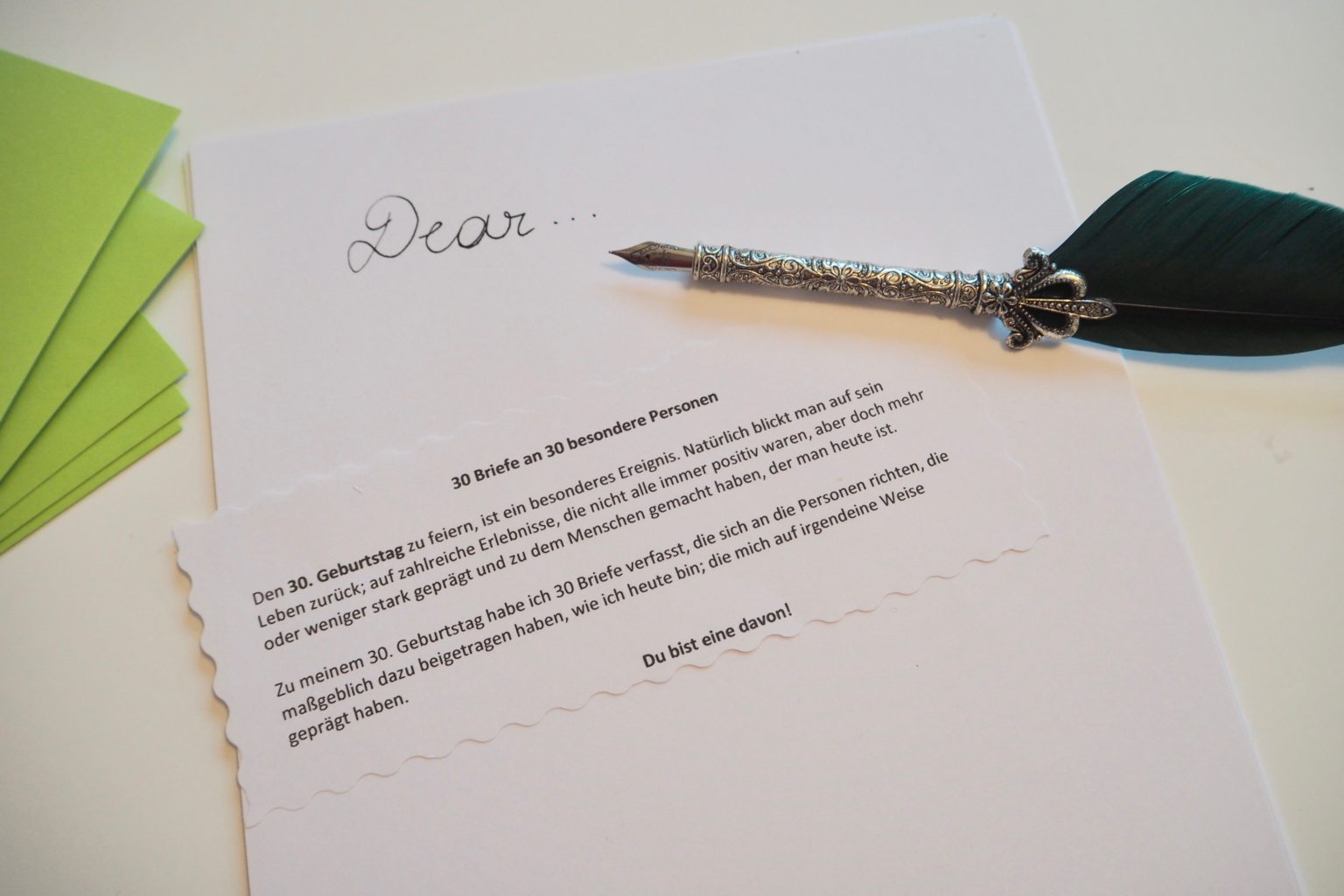 Selbstreflektion: 30 Briefe an 30 besondere Personen 30 Briefe an 30 besondere Personen